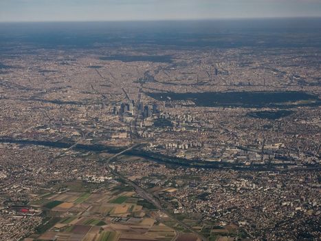 Aerial view of the city of Paris, France