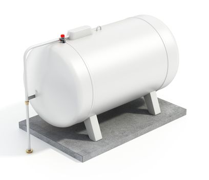 Propane tank isolated on white background. 3D illustration.