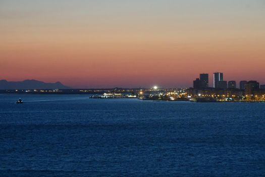 Sunset at Izmir alsancak kordon Turkey