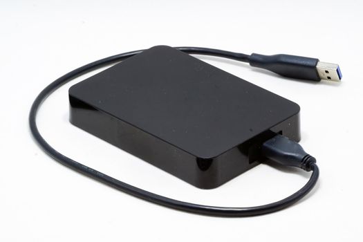 External hdd drives on white isolated background