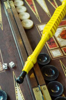 Backgammon game close up view