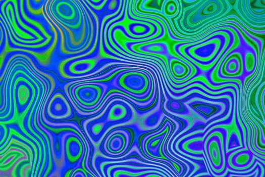 Abstract multicolored liquid background with bubbles.