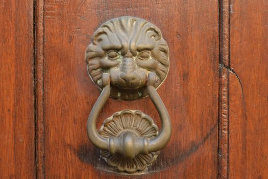 Vintage old knock on a wooden door