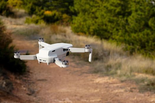 29 December 2020 Eskisehir Turkey. Dji Mavic Mini air drone in air close up view