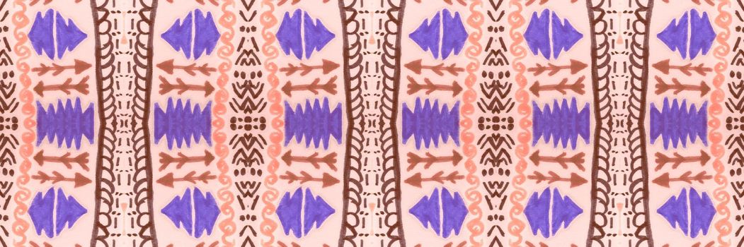 Maya seamless pattern. Grunge indian illustration. Vintage tribal ornament. Art ethnic navajo print. Peruvian textile design. Hand drawn aztec texture. Maya seamless background.