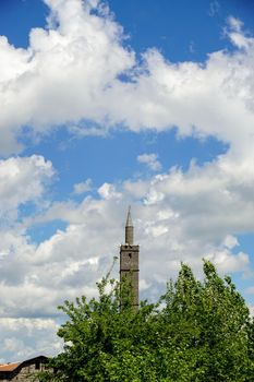 8 May 2022 Diyarbakir Turkey. Sheikh Matar Four legged minaret mosque in Diyarbakir