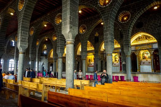 8 May 2022 Diyarbakir Turkey. Surp Giragos Armenian church in Diyarbakir