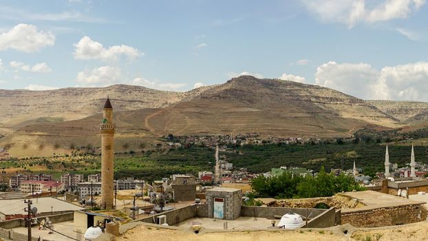 9 May 2022 Derik Mardin Turkey. Derik cityscape on a sunny day