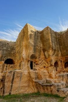 12 May 2022 Mardin Turkey. Dara antique city witn necropol and cistern of Eastern Roman Empire