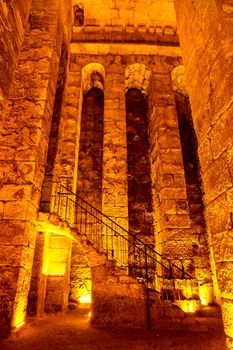 12 May 2022 Mardin Turkey. Dara antique city witn necropol and cistern of Eastern Roman Empire