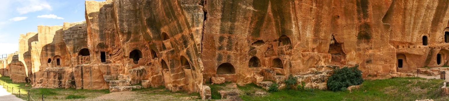 12 May 2022 Mardin Turkey. Dara antique city witn necropol and cistern of Eastern Roman Empire