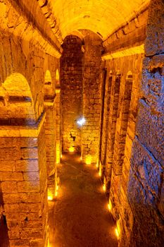 12 May 2022 Mardin Turkey. Dara antique city witn necropol and cistern of Eastern Roman Empire