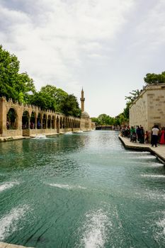 14 May 2022 Sanliurfa Turkey. Urfa Balikligol Halil ul Rahman mosque at Sanliurfa Turkey