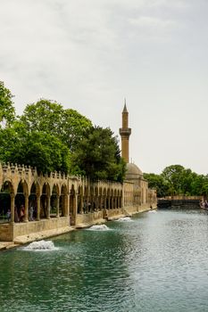 14 May 2022 Sanliurfa Turkey. Urfa Balikligol Halil ul Rahman mosque at Sanliurfa Turkey