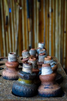 Traditional Turkish hookah close up view