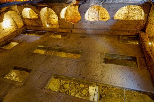 12 May 2022 Mardin Turkey. Dara antique city witn necropol and cistern of Eastern Roman Empire