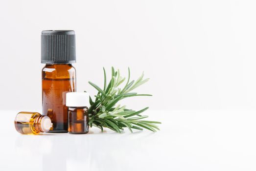 rosemary essential oil with space for text. High quality photo