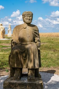 Ratiskovice, Czech Republic - July 7 - The mythical hill of Naklo near Ratiskovice.Famous commander from the times of Great Moravia Samo