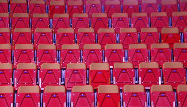 empty open arena. fans concept. chairs for spectators. cultural environment concept.