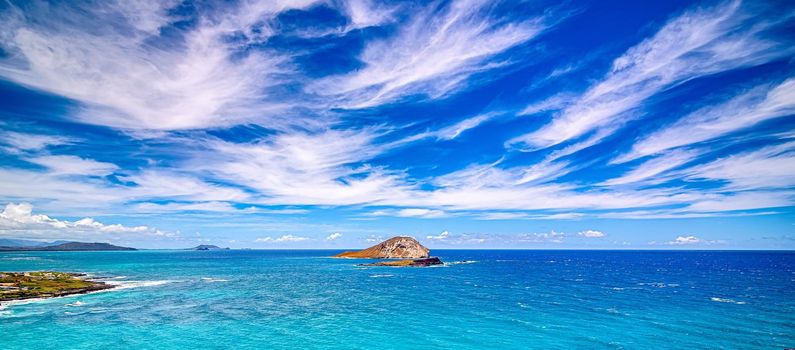 Makapuu Beach looking towards Waimanalo Bay on the Windward coast of Oahu, Hawaii.