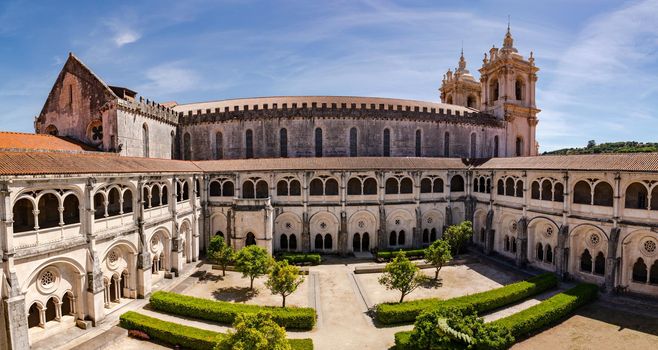 The Church and Crucifix of the World Heritage Monastery of Saint Mary of Alcobaca, Portugal