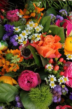 Mixed spring bouquet in various bright colors