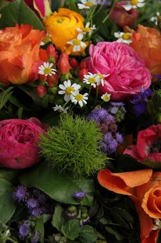 Mixed spring bouquet in various bright colors