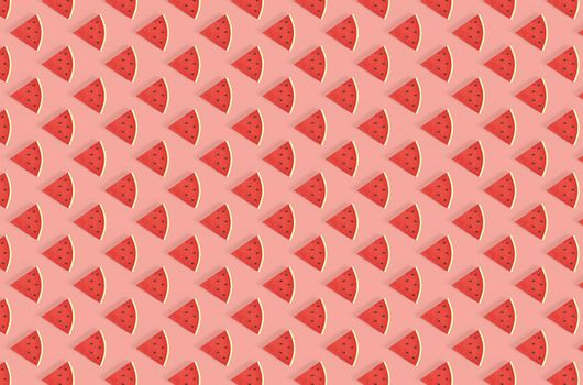 Watermelon seamless pattern. Fruit and berry seamless watermelon background. Juicy cute pattern.