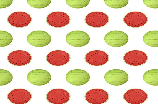 Watermelon pattern design. Great for fabric, textile, wrapping paper. 3d-rendering.