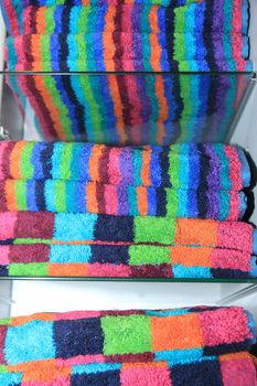 Stacked towels in a luxerious store