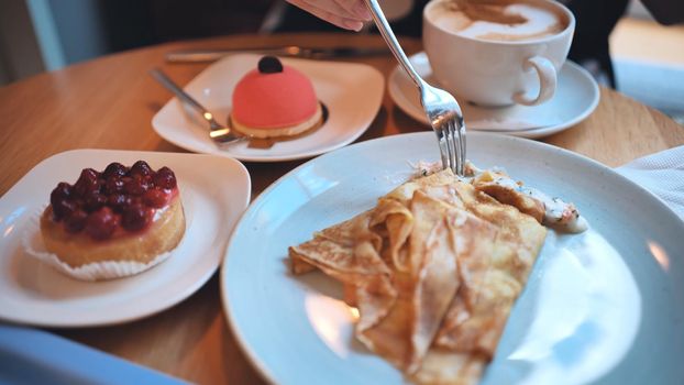 A table of cakes and coffee at a girl's breakfast