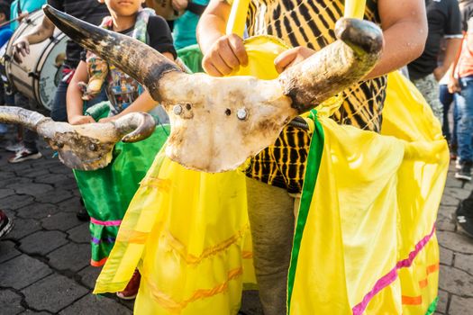 The vaquita, traditional dance of the patron saint festivities of Managua, Nicaragua