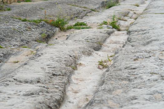 Ancient chufut cave road bakhchisaray city crimea medieval kale stone, from landscape sky for historic and travel tree, autumn bakhchisarai. Town scene moutain,