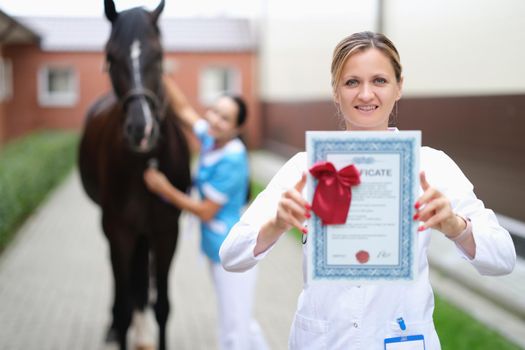 International veterinary certificate for sport horses. Fundamentals of anti-doping control in equestrian sports concept