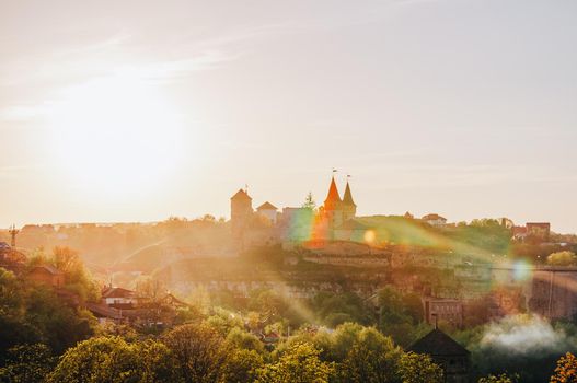 Ukraine Kamyanets Podilsk April 5 2018: Kamyanets-Podilskiy fortress