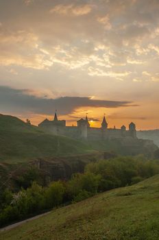 Sunrise in Kamyanets-Podilskiy fortress, Ukraine