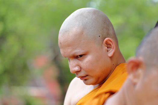 the ordination ceremony that change the Thai young men to be the new monks