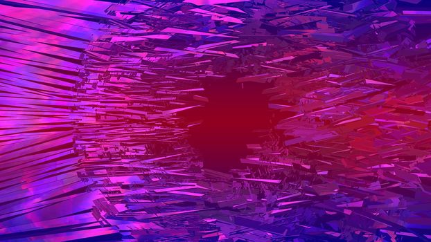 Abstract pink textured background with rainbow splinters.