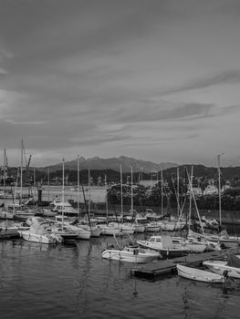 Panoramic view of La Spezia at sunset