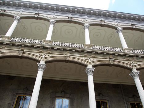 Close up of the Iolani Palace, in Honolulu, Hawaii                     