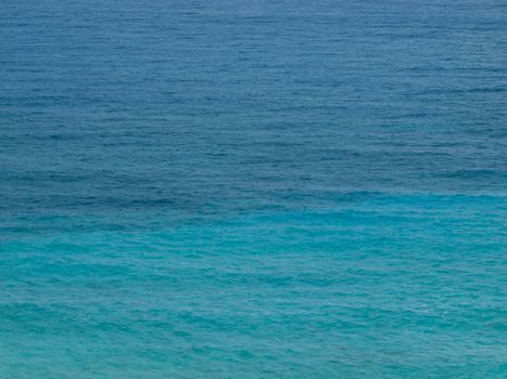 Pacific Ocean Water getting deeper as it goes out off the coast of Oahu.