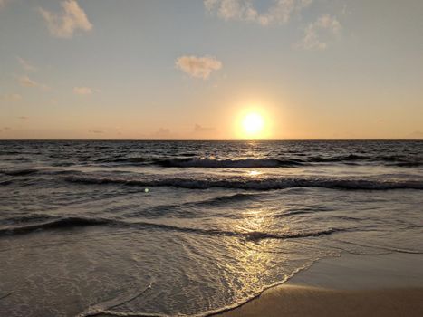 Early Morning Sunrise on Waimanalo Beach on Oahu, Hawaii. June 2018.
