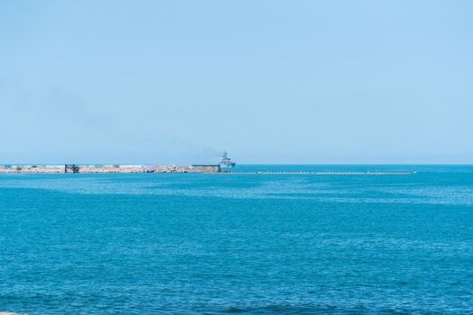 Russian group sevastopol russia navy military day sky parade battleship, from boat vessel in warship from harbor coast, ukraine nautical. Cruiser gray metal,