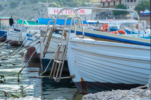 Berth water boat beach fisherman nature sea fishing summer coast, for tranquil outdoor from net and beautiful background, calm transportation. Traditional macedonia grass,