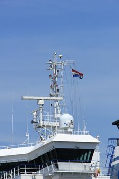 A radar and communication system on a ship