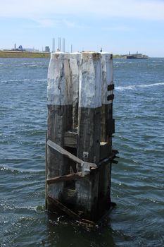 Dolphin structures near the North Sea lock