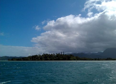 Coconut Island which was featured in Gilligan's Island.  Coconut Island, or Moku o Loʻe, is a 28-acre (113,000 m²) island in Kāne'ohe Bay off the island of Oahu in the state of Hawaii, United States. It is a marine research facility of the Hawaii Institute of Marine Biology (HIMB) of the University of Hawaii.