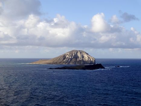 Manana Island and Kaohikaipu Island off the coast of Oahu.  They are located on the Windward side of O'ahu, north of Makapu'u Point. The shape of the island actually resembles a rabbit the island both isalnds are seabird sanctuary.
