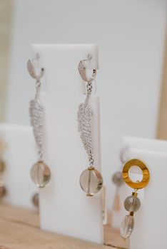 Jewelry for women.Costume jewelry.Earrings made of costume jewelry.