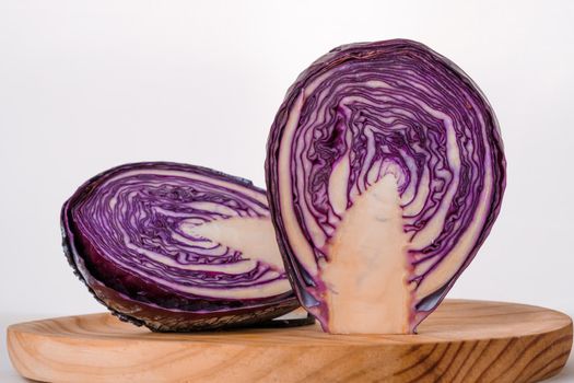 purple cabbage or red cabbage isolated on white background